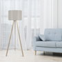 Opviq Lámpara de Pie AYD-1208 Beige y Crema